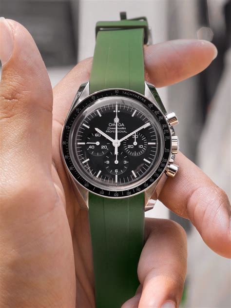 omega speedmaster moon watch strap|Omega Speedmaster 18mm rubber strap.